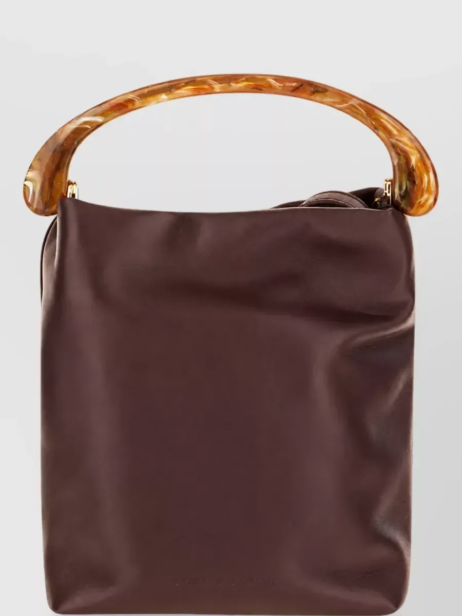 Mala tote Dries Van Noten em bordeaux, foto 2