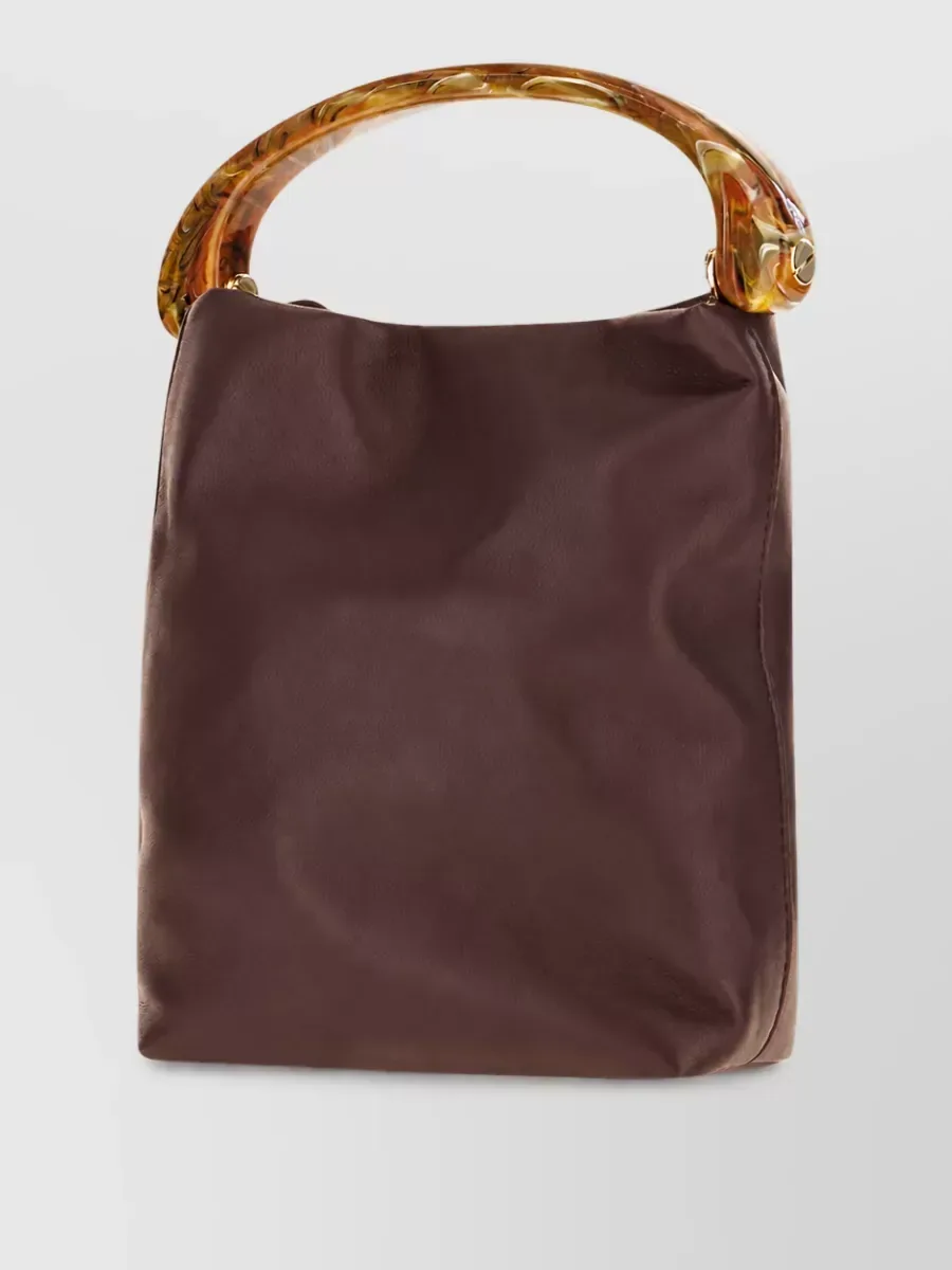 Mala tote Dries Van Noten em bordeaux, foto 3