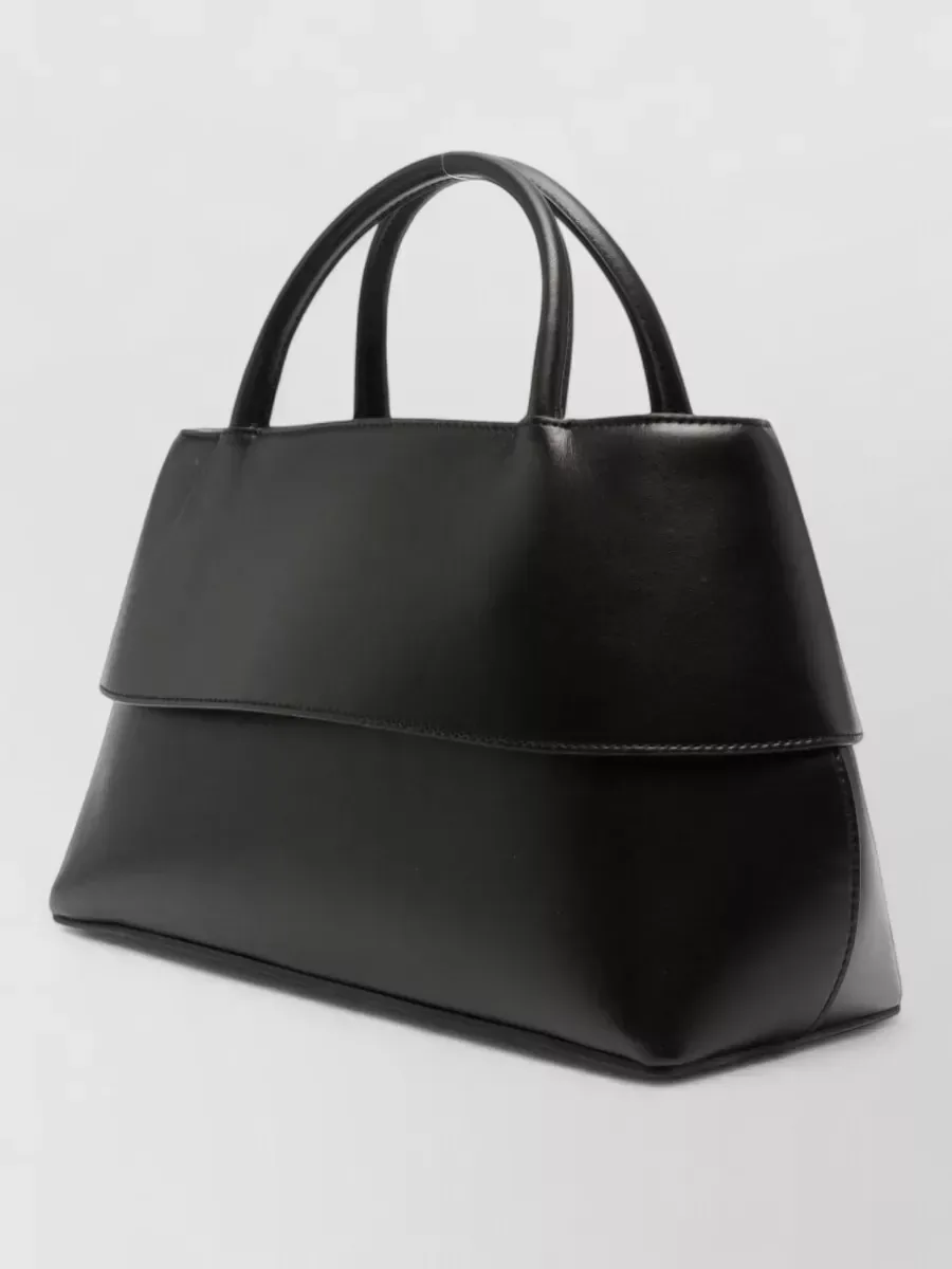 Totême Structured Leather Tote in Black, photo 2