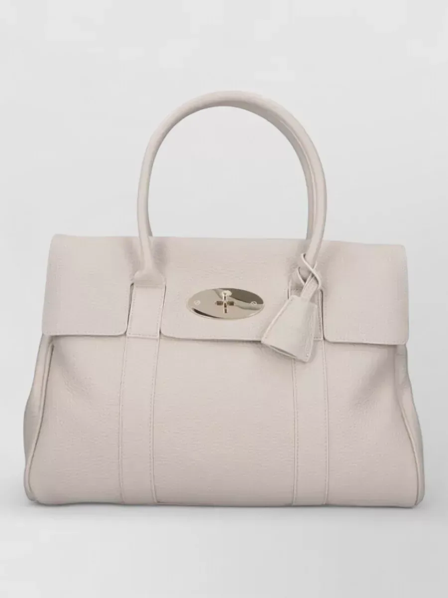 Mala tote Mulberry com aba em branco, foto 1