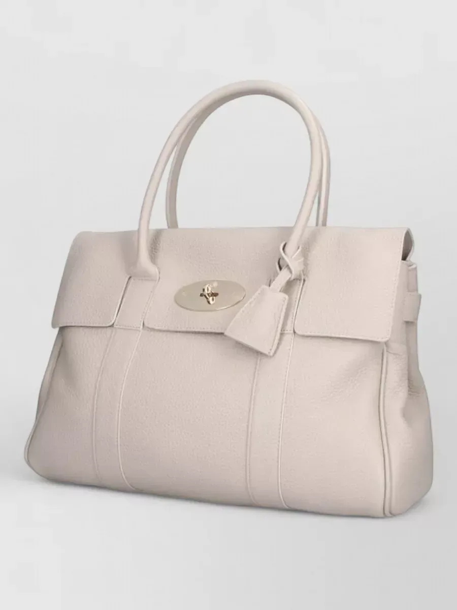 Mala tote Mulberry com aba em branco, foto 3