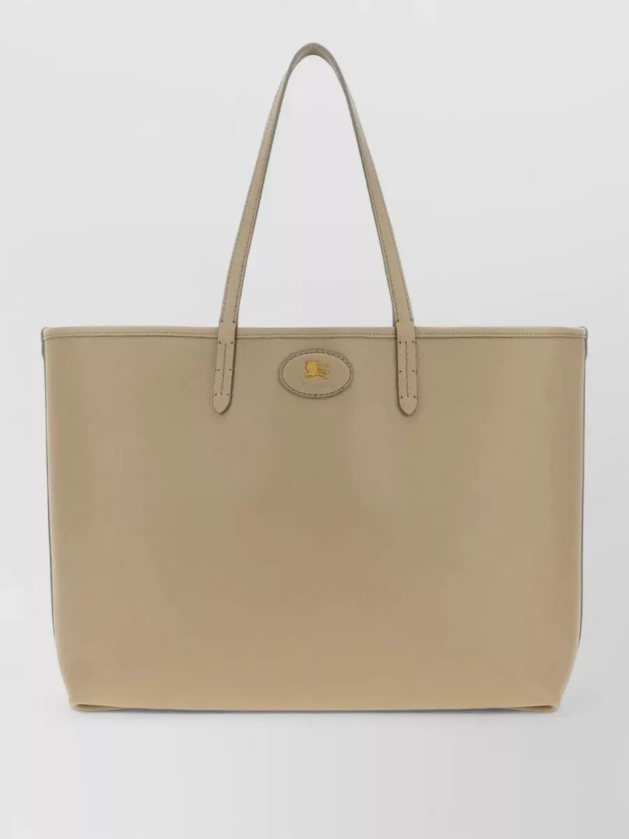 Mala tote Burberry em pele de vitelo bege, foto 1