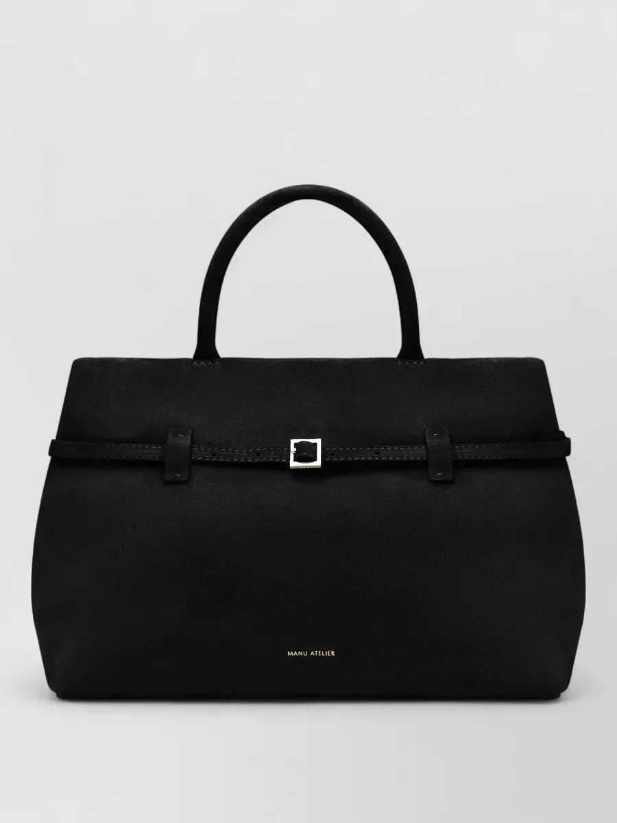 Manu Atelier Demeter黑色托特包,磁扣闭合