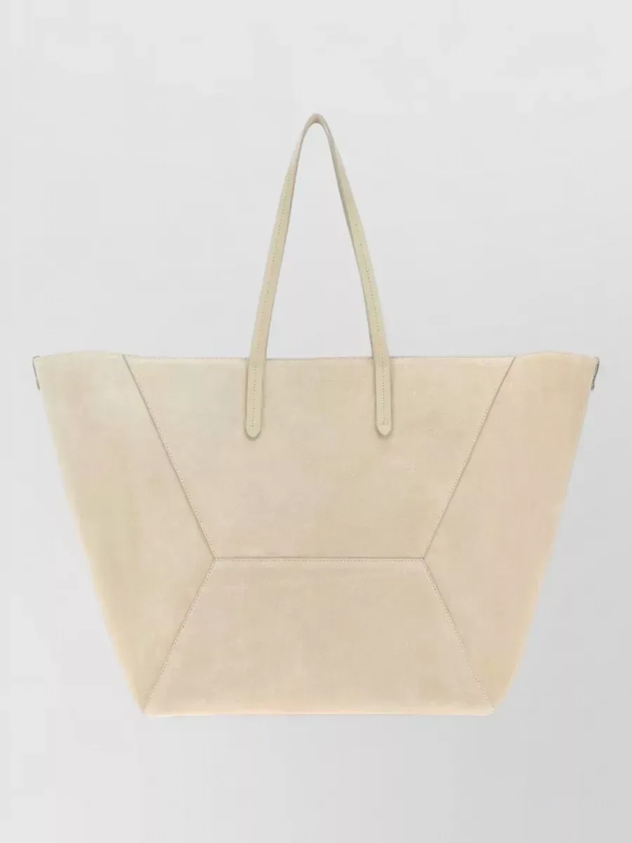 Brunello Cucinelli Suede Tote in Beige, photo 2