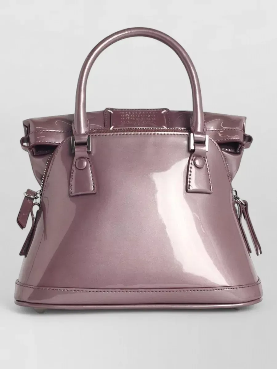 Borsa tote Maison Margiela 5AC Micro in malva, foto 2