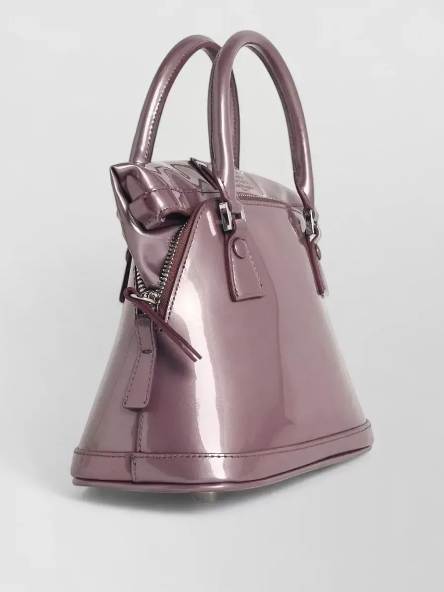 Borsa tote Maison Margiela 5AC Micro in malva, foto 3