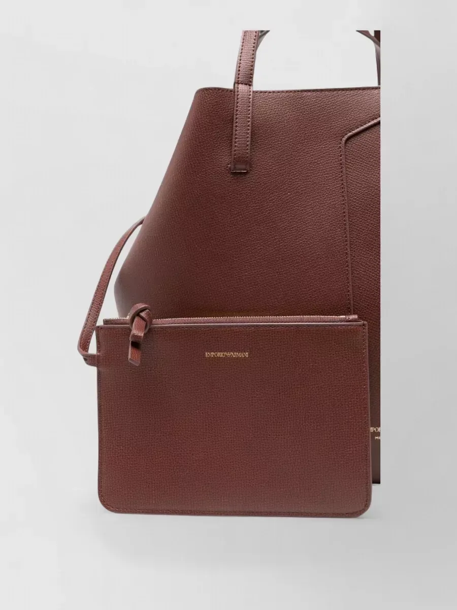 Cabas Emporio Armani marron, photo 3