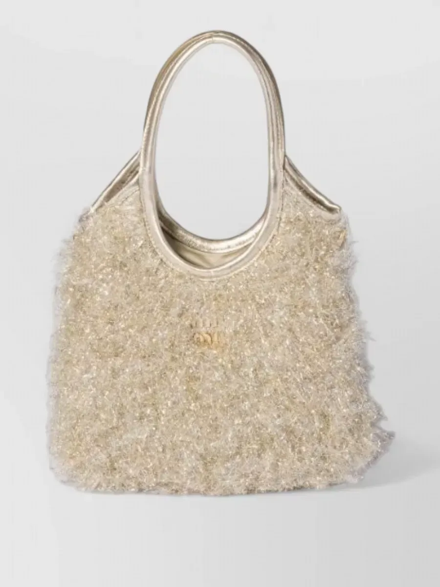 Miu Miu Embellished Tote in Gold, photo 1