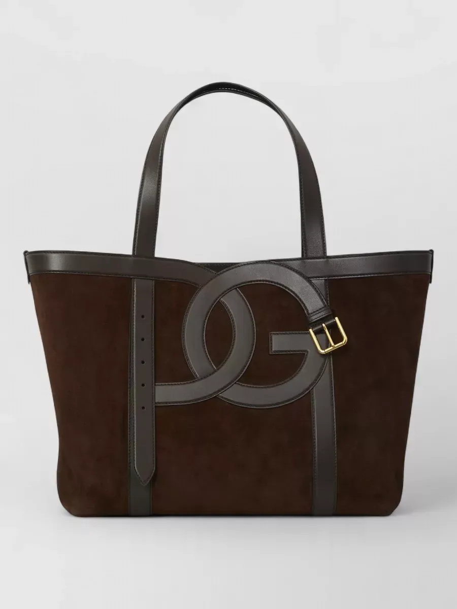 Borsa shopping Dolce&Gabbana Small in marrone, foto 1