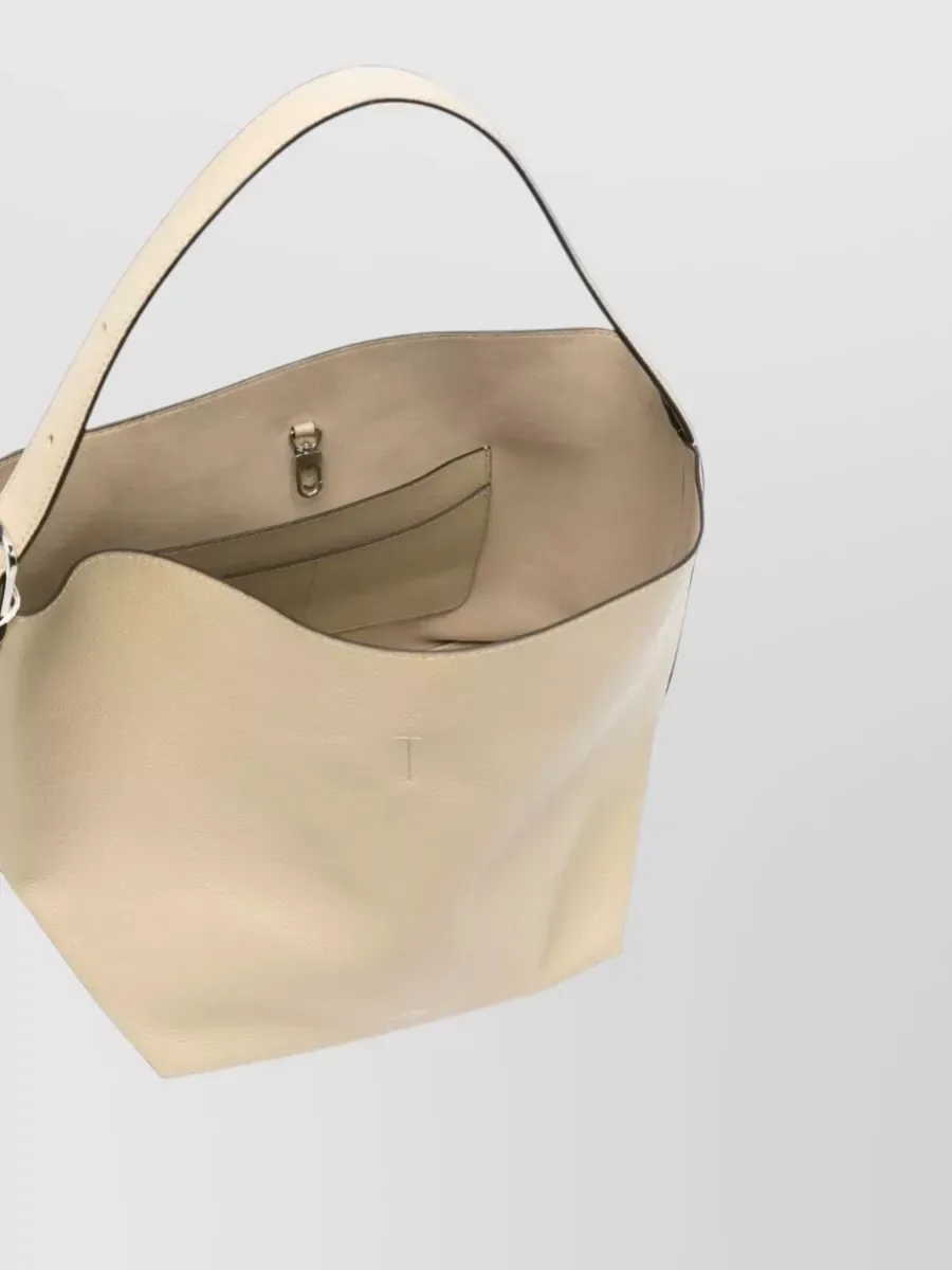 Totême Belted Shoulder Bag in Beige, photo 3