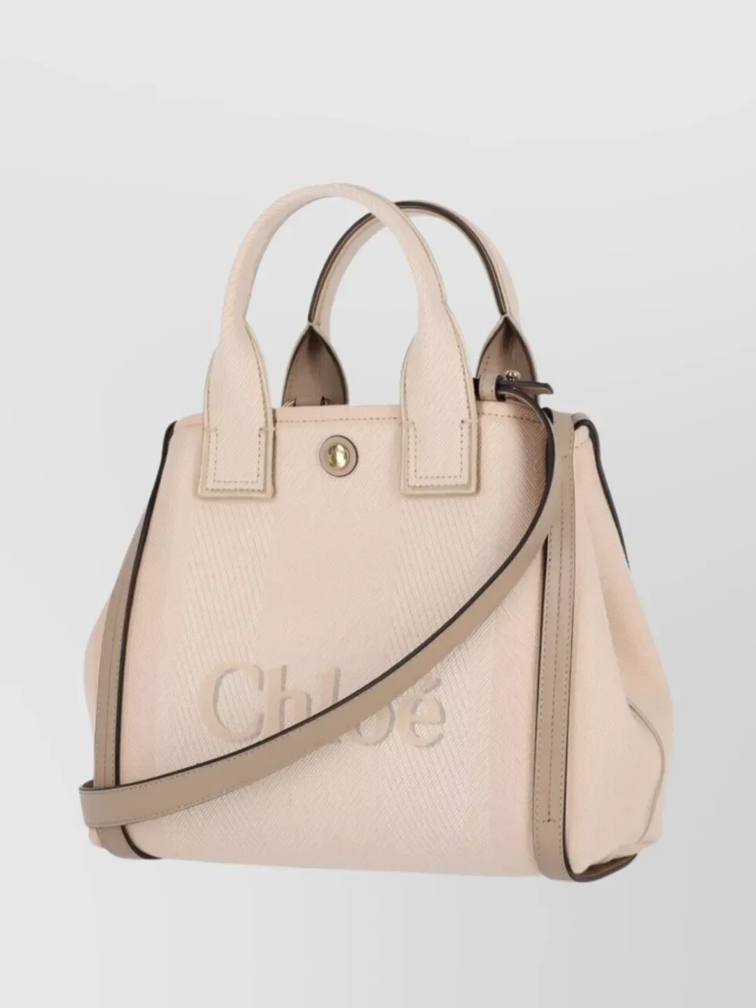 Chloé Carry Small Tote Bag in Beige, Foto 3