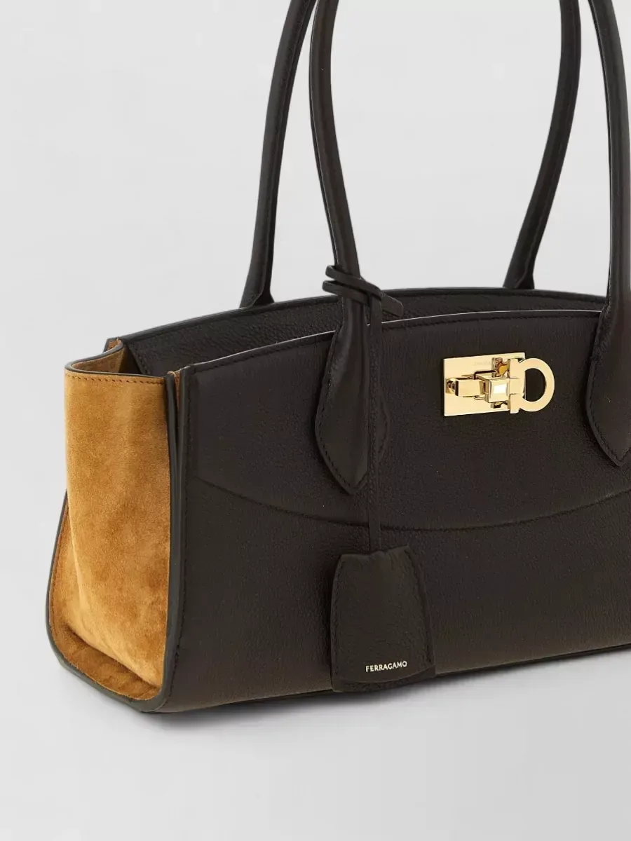 Borsa tote Ferragamo The Studio Soft Medium marrone, foto 2