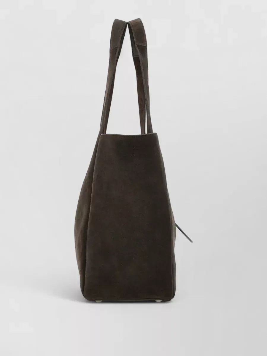Cabas en cuir Hogan marron, photo 4