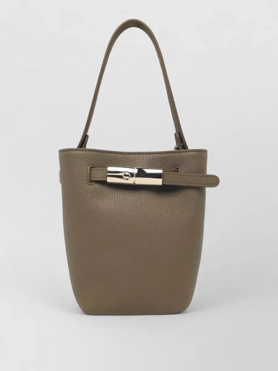 Longchamp Leather Bucket Tote em azeitona, foto 1