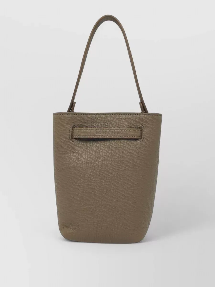 Longchamp Leather Bucket Tote em azeitona, foto 2