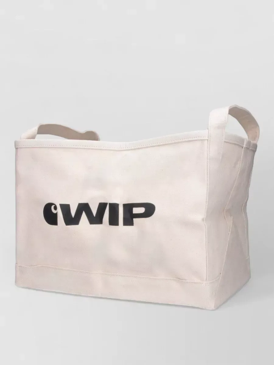 Carhartt WIP Canvas Tote in White, photo 1