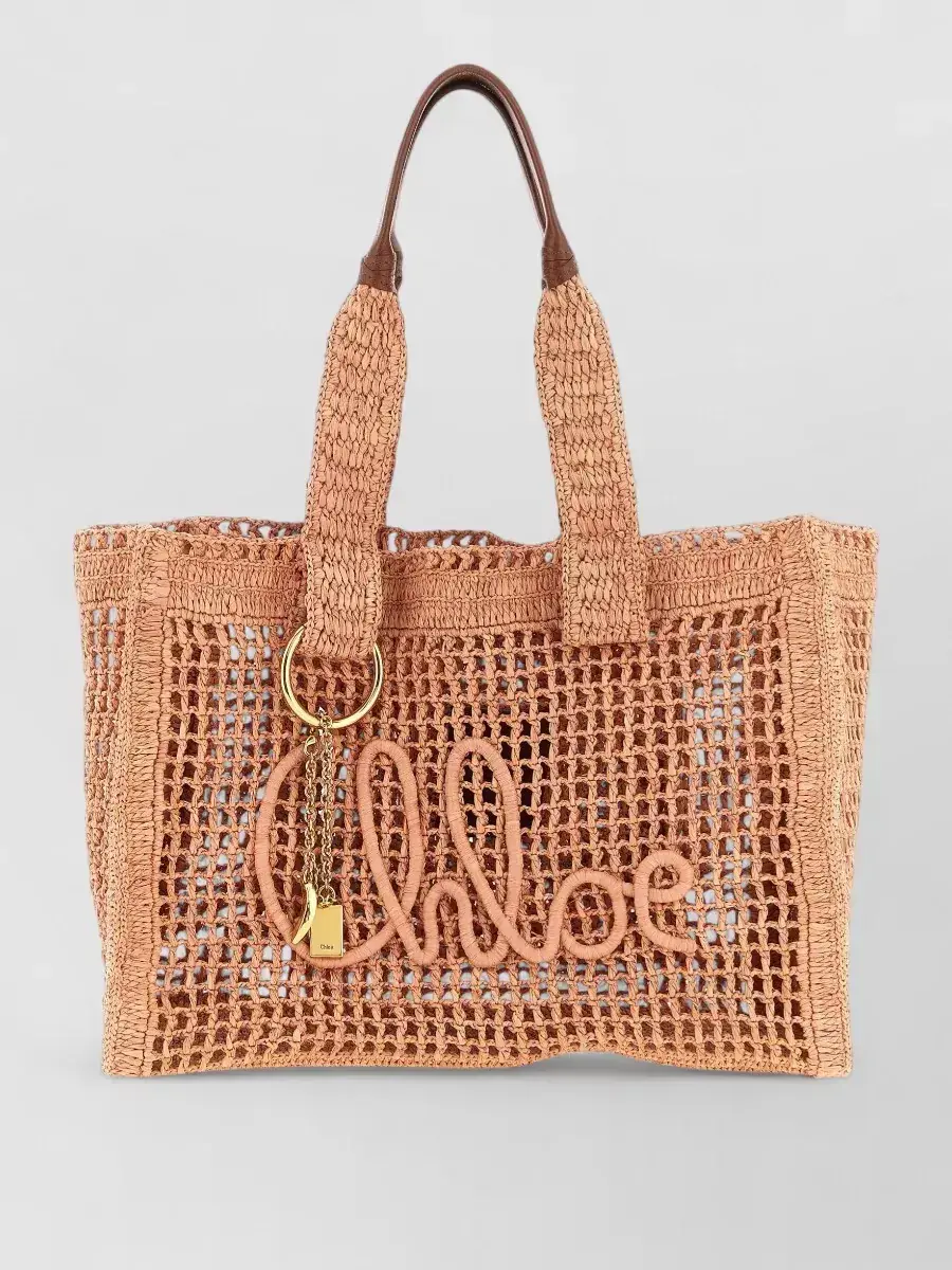 Chloé Banana Raffia Tote in Beige, photo 1