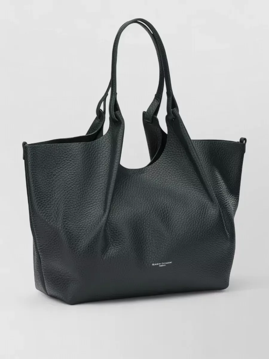 Gianni Chiarini Leather Tote in Dark Green, photo 2