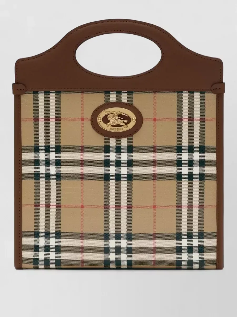 Mini mala tote Burberry Pocket em castanho, foto 1