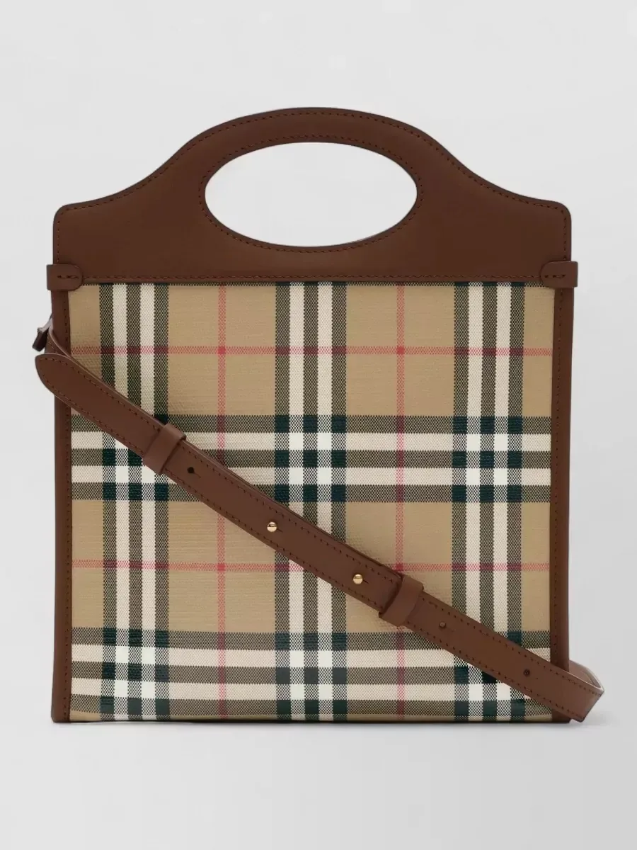 Mini mala tote Burberry Pocket em castanho, foto 3