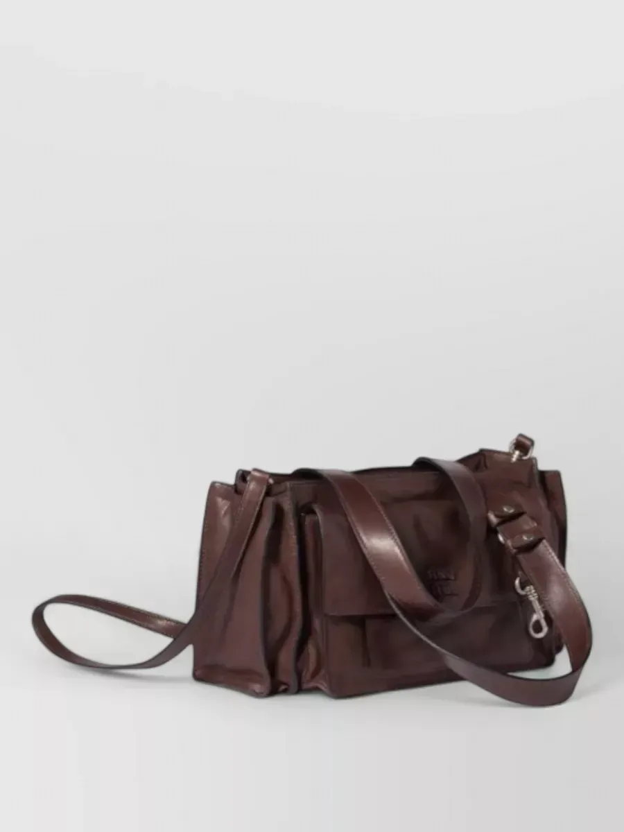 Miu Miu Lambskin Tote in Brown, photo 3