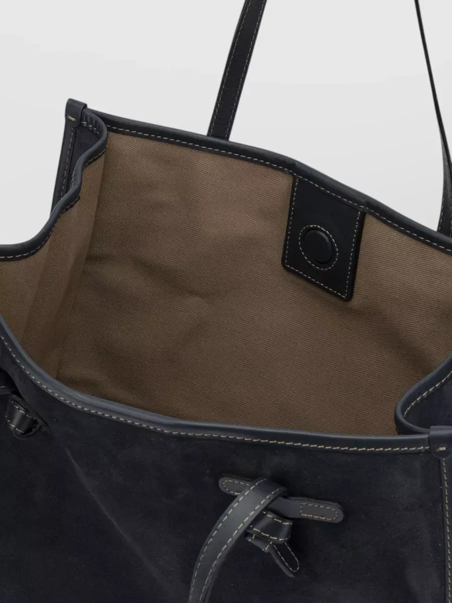 Gianni Chiarini Suede Tote in Blau, Foto 4