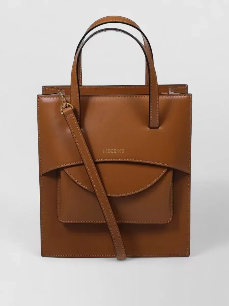 Hidesins Calf Leather Pocket Tote in Braun, Foto 1