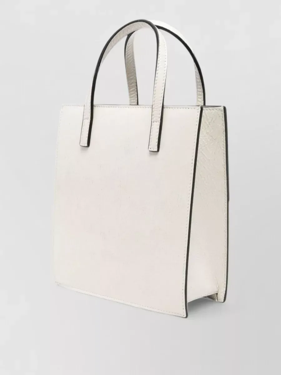 Hidesins Calf Leather Pocket Tote in Weiß, Foto 2