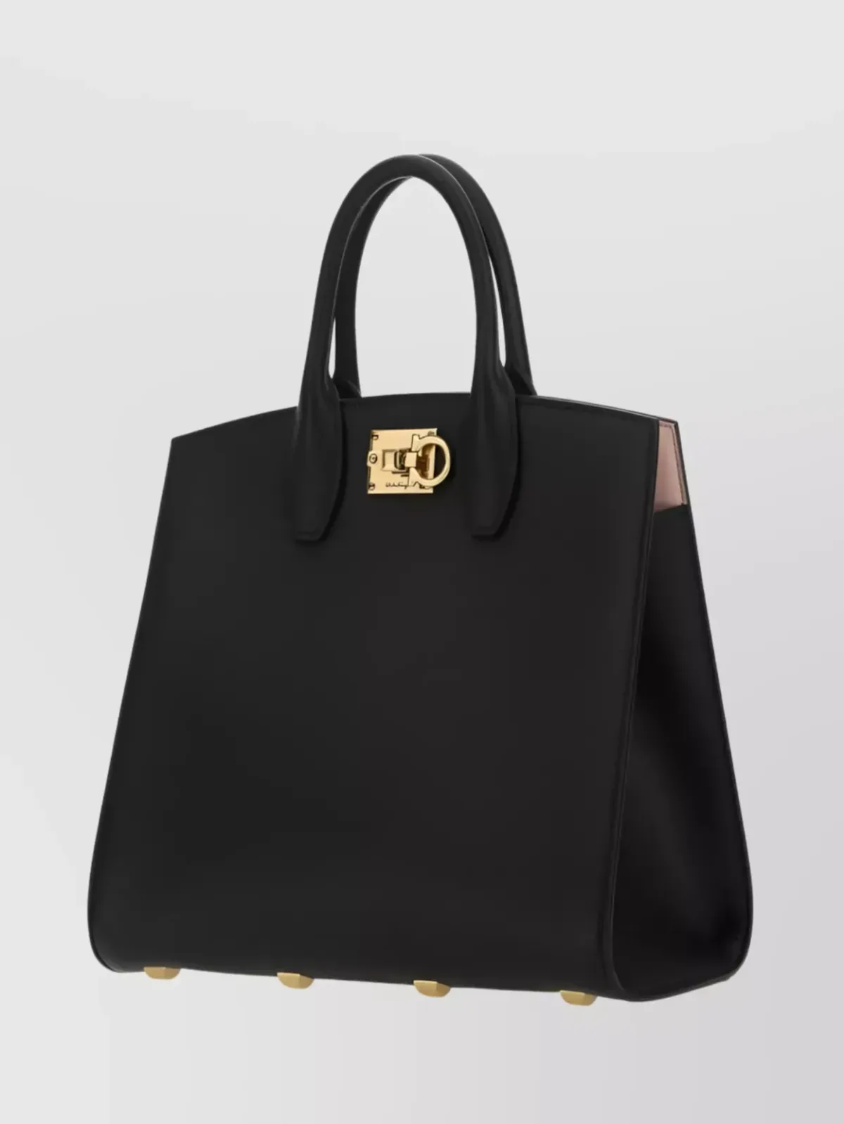 Mala tote Ferragamo The Studio Small em preto, foto 2