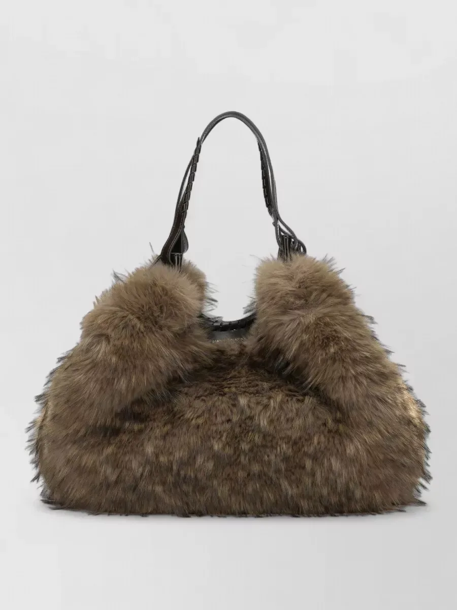 Bolso de hombro Gianni Chiarini de pelo sintético en marrón, foto 2