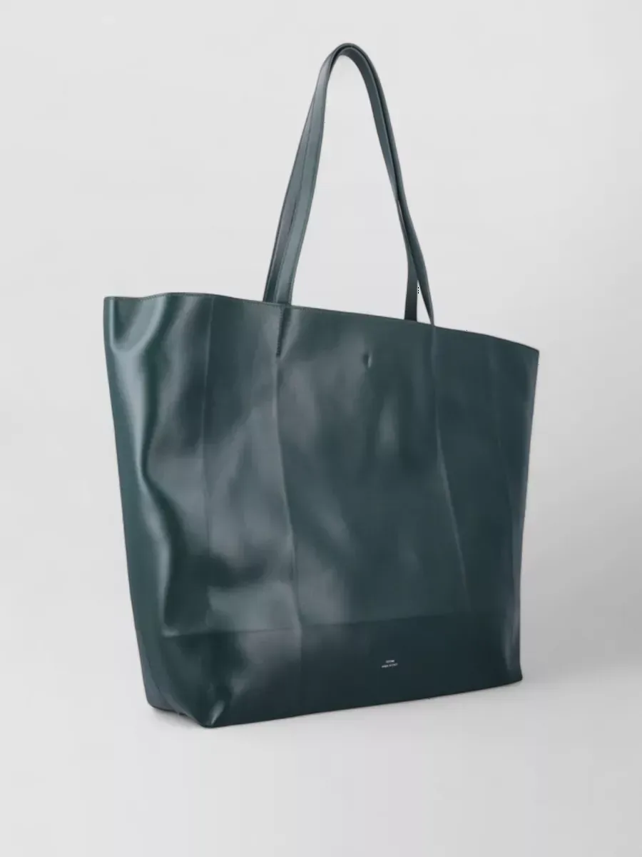 Cabas Totême en cuir vert, photo 3