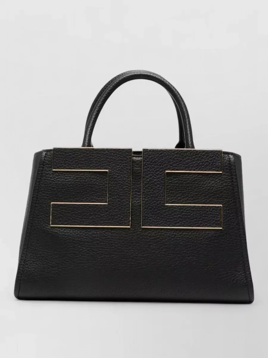 Elisabetta Franchi Tote Bag mit Logo in Schwarz, Foto 1