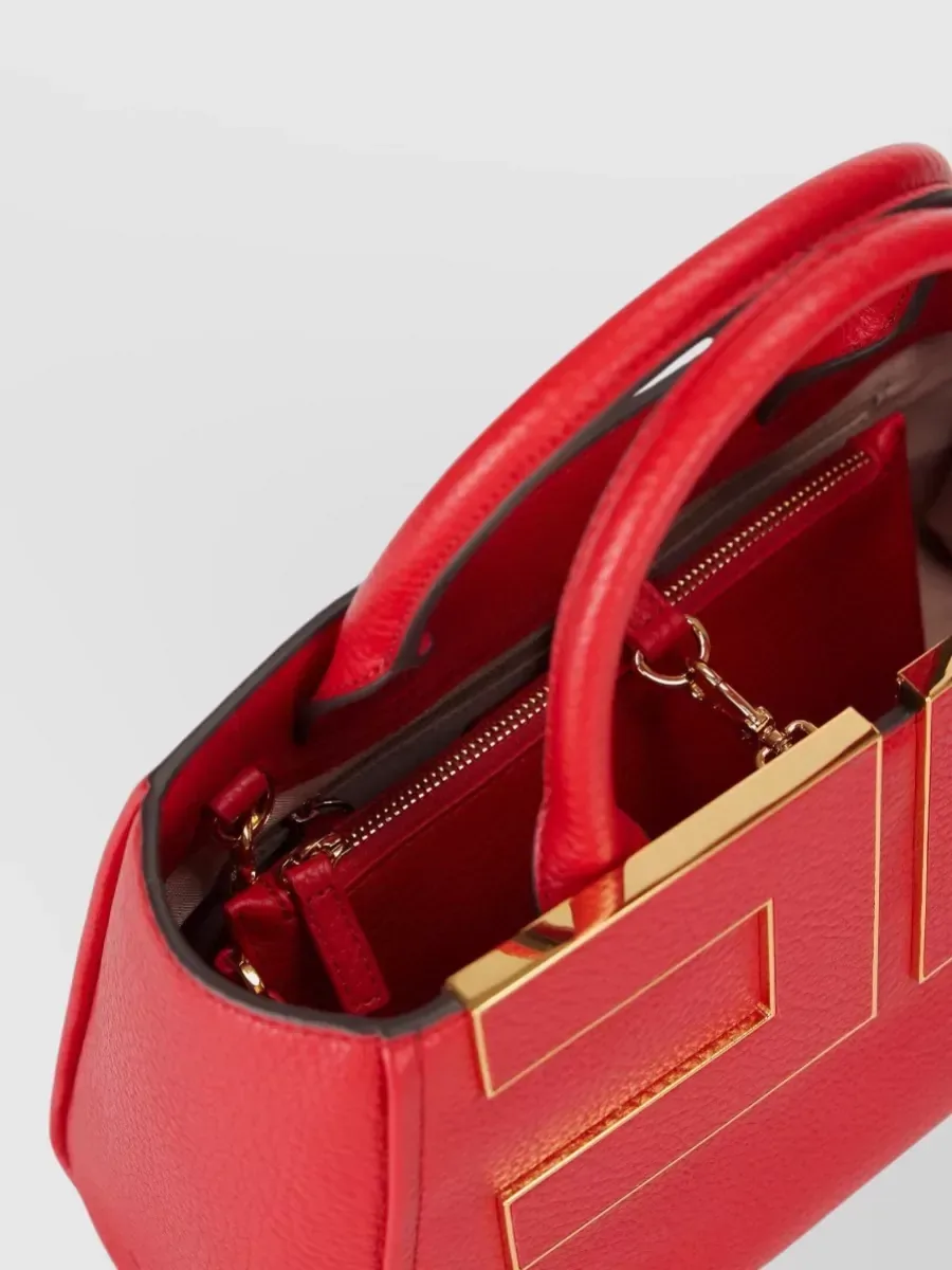 Elisabetta Franchi Tote Bag mit Logo in Rot, Foto 4