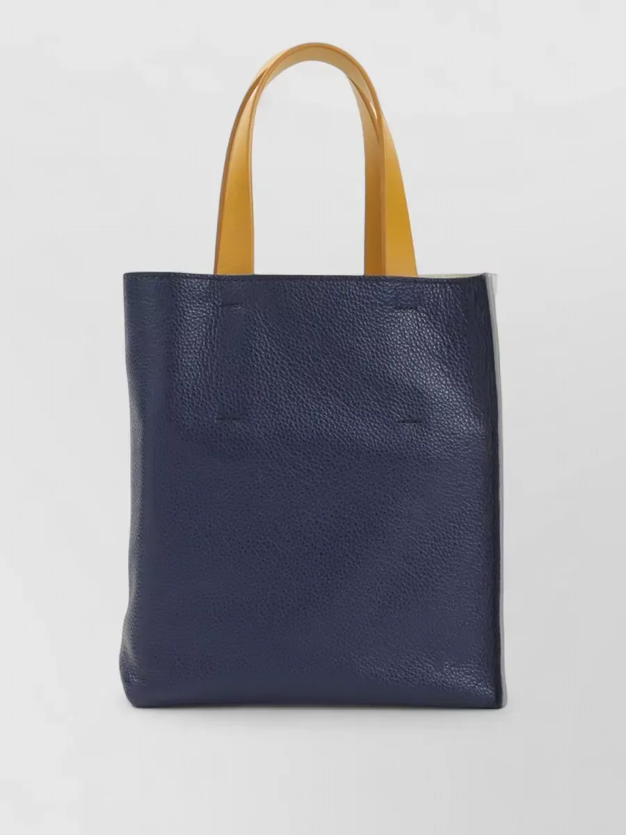 Borsa tote Marni Museo Mini grigio e blu, foto 2