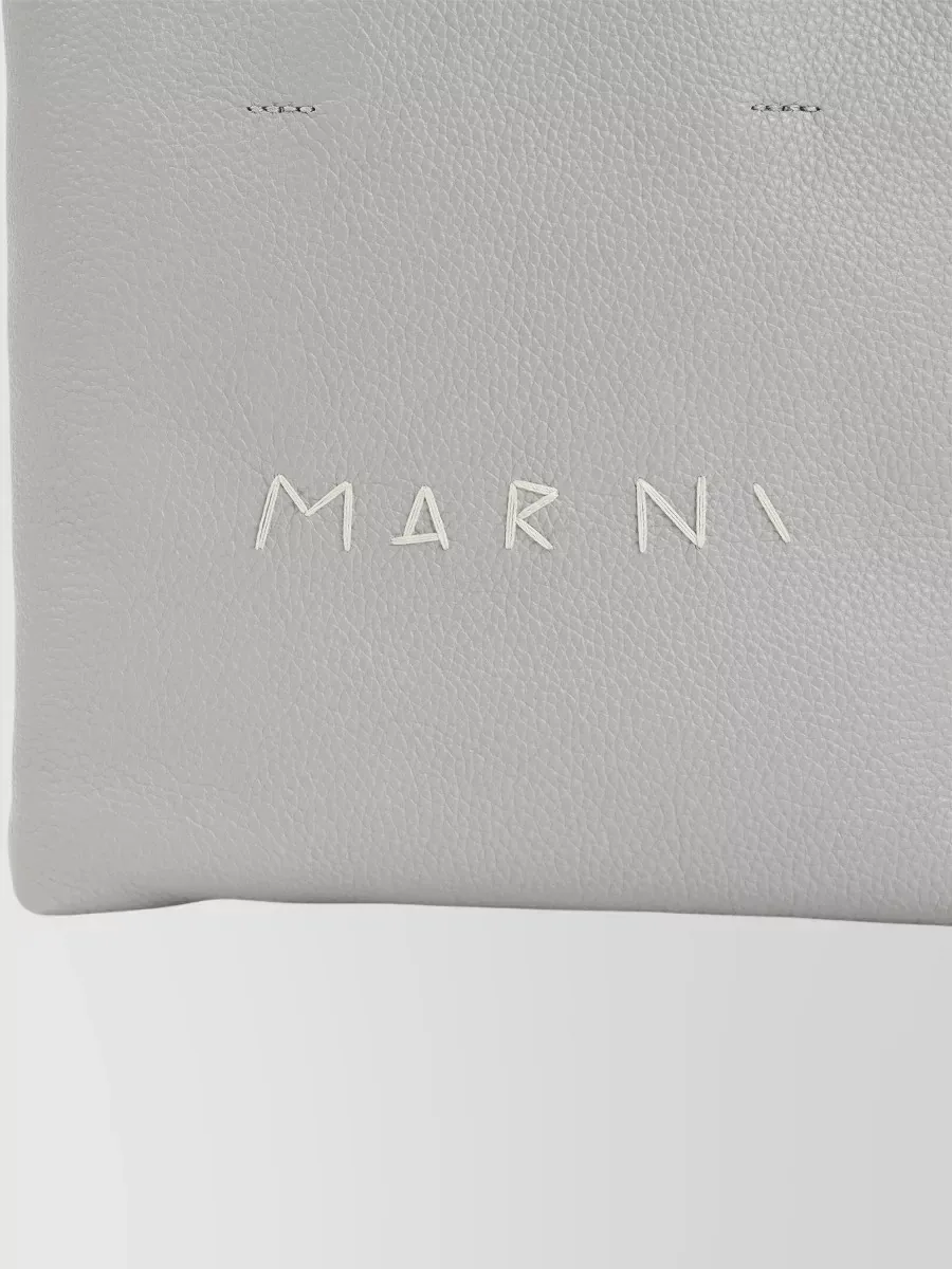 Borsa tote Marni Museo Mini grigio e blu, foto 3
