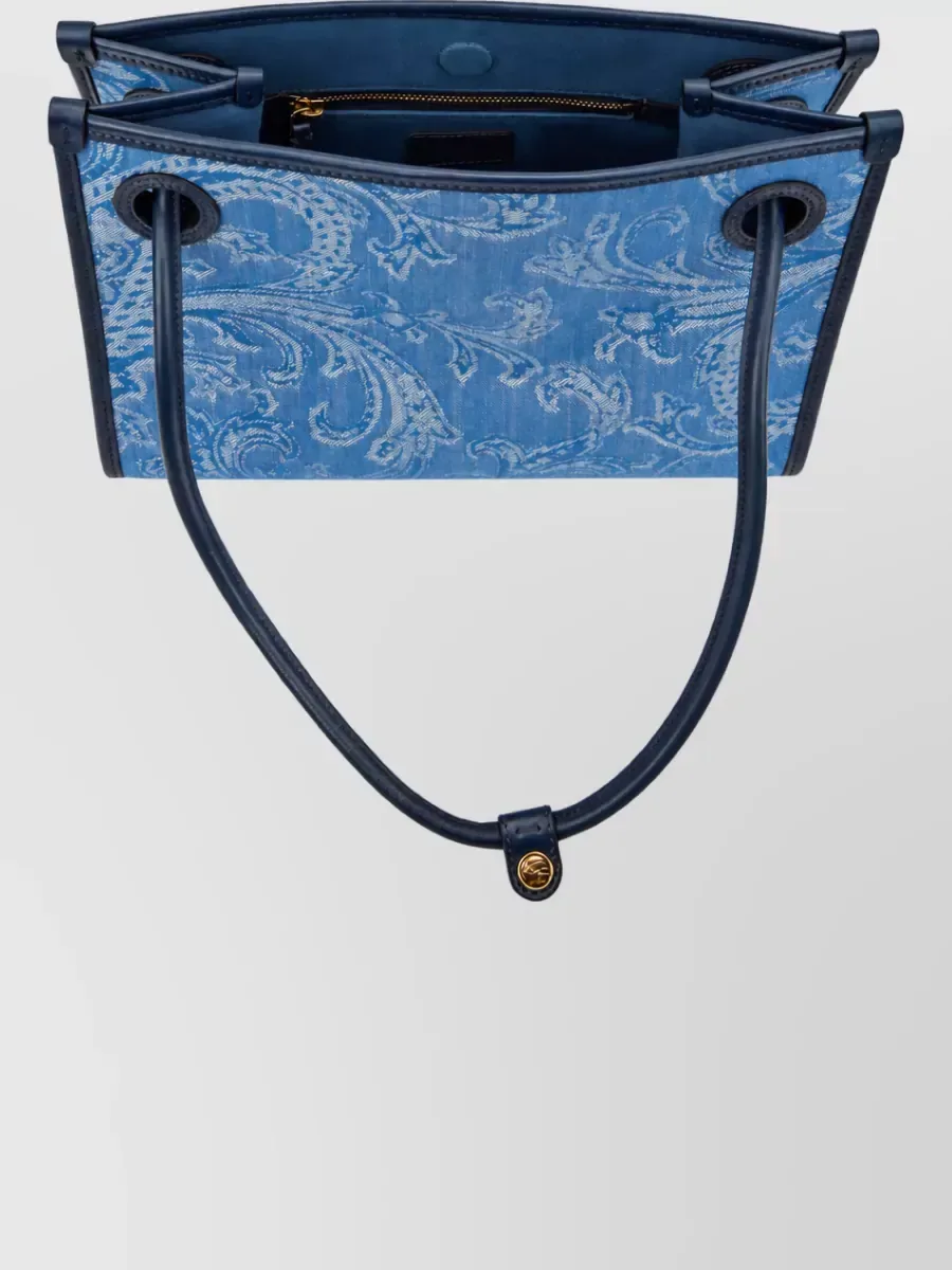 Etro Small Denim Tote in Hellblau, Foto 3