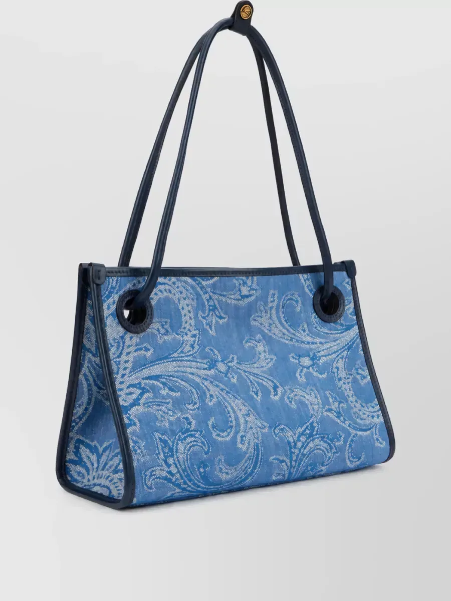 Etro Small Denim Tote in Hellblau, Foto 4