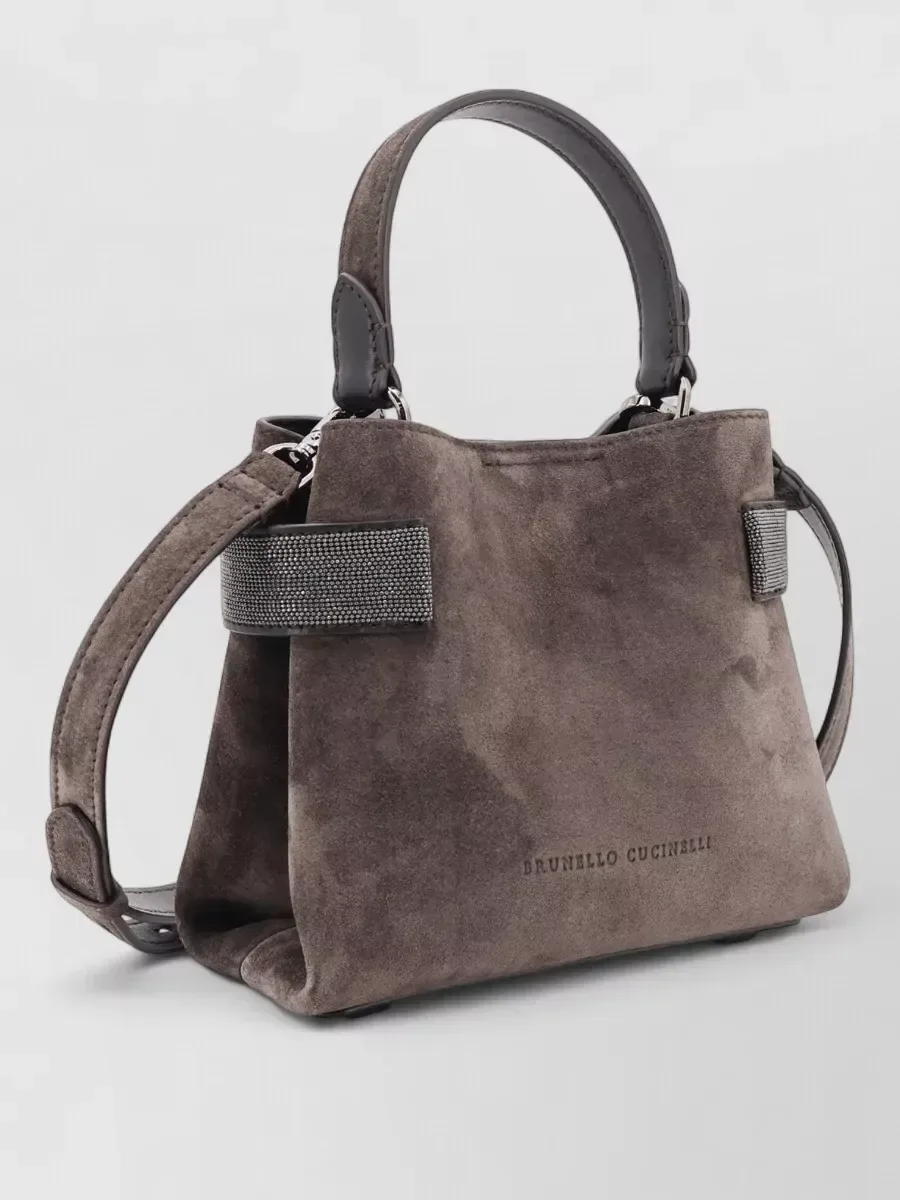 Borsa tote Brunello Cucinelli Monili Small taupe, foto 3