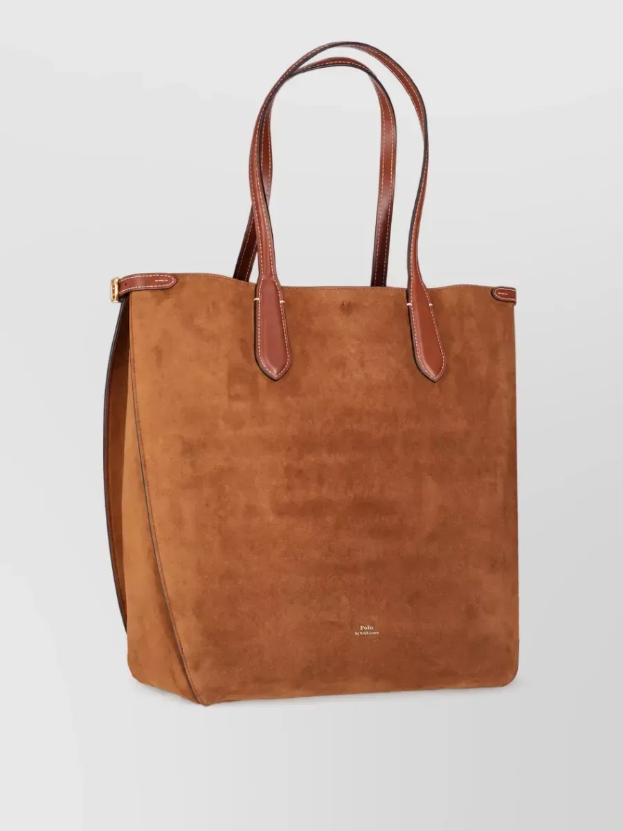 Ralph Lauren Wildleder Tote Bag in Braun, Foto 1