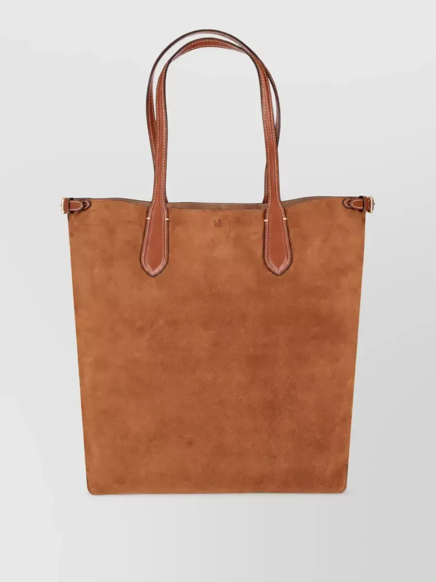 Ralph Lauren Wildleder Tote Bag in Braun, Foto 2