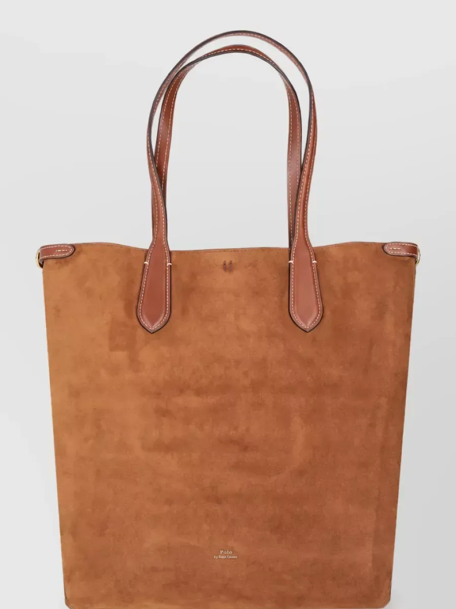 Ralph Lauren Wildleder Tote Bag in Braun, Foto 3