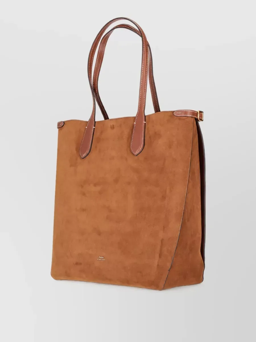 Ralph Lauren Wildleder Tote Bag in Braun, Foto 4