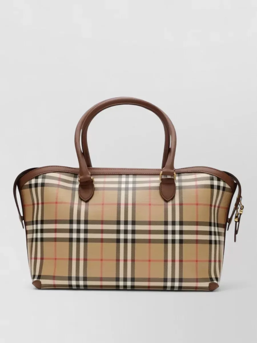 Burberry Check Tote Bag Small in Beige, Foto 2
