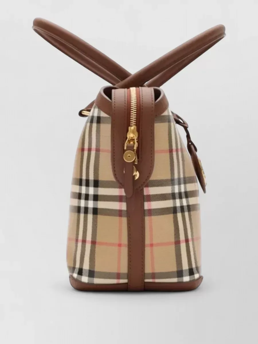 Burberry Check Tote Bag Small in Beige, Foto 3