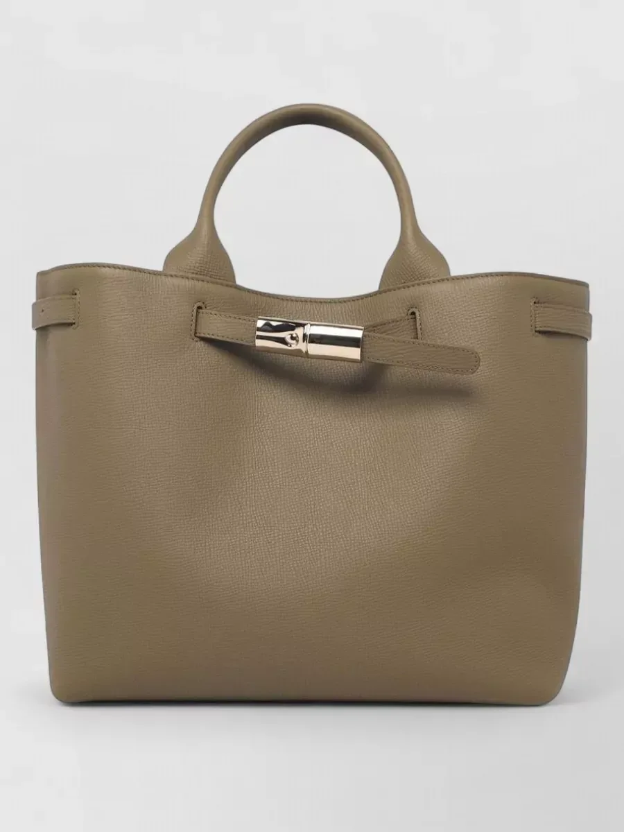 Longchamp Leder Tote Bag in Olive, Foto 1