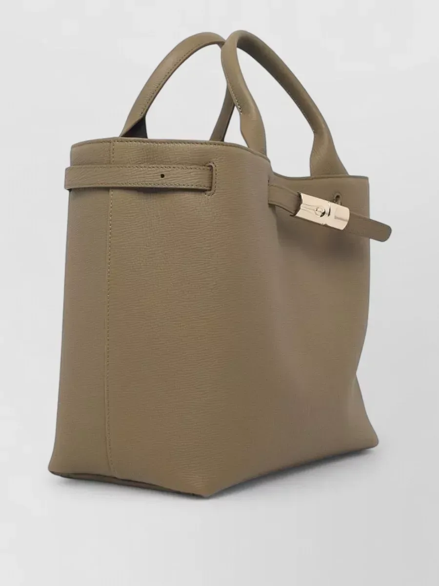 Longchamp Leder Tote Bag in Olive, Foto 3