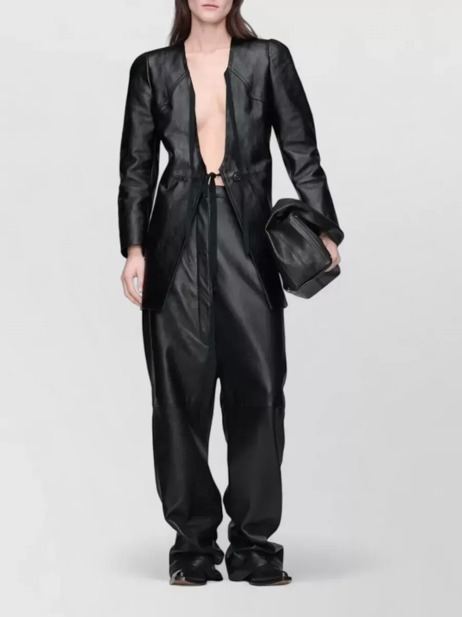 Maison Margiela Leder Tote Bag in Schwarz, Foto 2