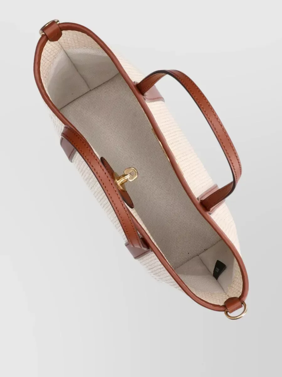 Mulberry Woven Tote Bag in Creme, Foto 4
