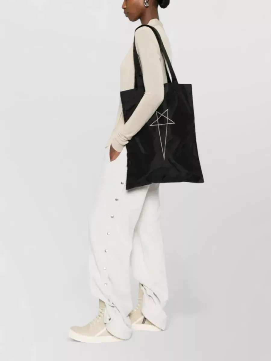Borsa tote Rick Owens DRKSHDW in cotone nero, foto 2
