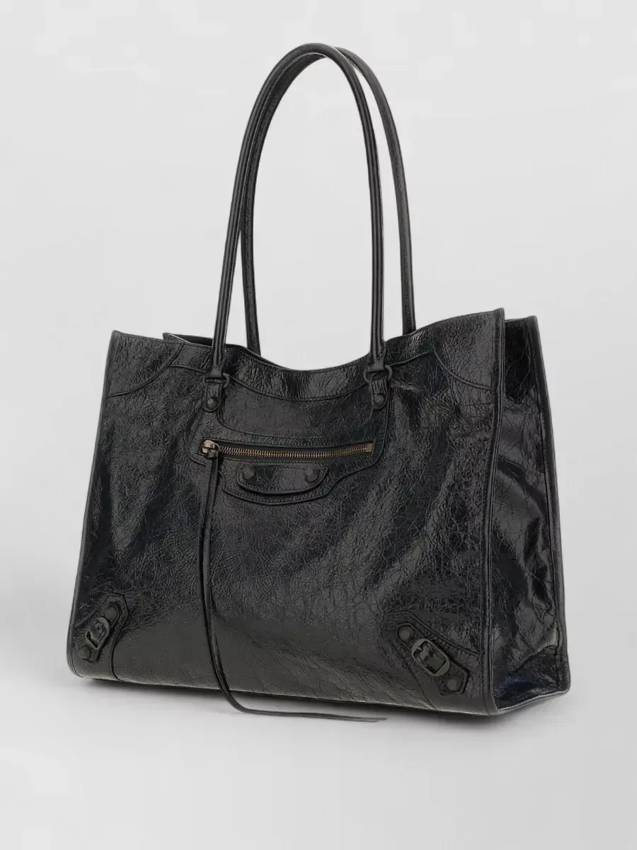 Borsa tote Balenciaga Le City Medium nera, foto 3
